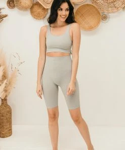 BT BUMP FRIENDLY Busywork Seamless Biker Shorts - Pewter