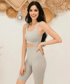 BT BUMP FRIENDLY Busywork Seamless Biker Shorts - Pewter