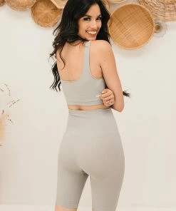 BT BUMP FRIENDLY Busywork Seamless Biker Shorts - Pewter