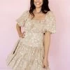 BT BEST SELLERS Lula Floral Cut Out Tiered Babydoll Dress