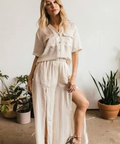 BT Blue Moon Slit Satin Pants