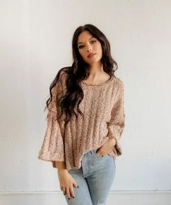 BT Becky Yarn Oversized Sweater - Camel TOPS
