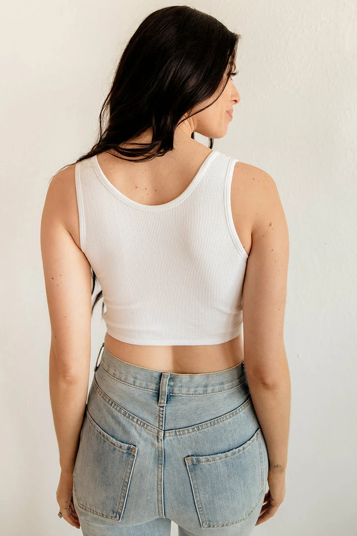 BT Tori Reversible Twist Crop Top - White BRIDAL 4 BT Tori Reversible Twist Crop Top - White BRIDAL