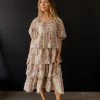 STORIA Bodhi Tiered Floral Carnation Maxi Dress