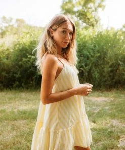 BT DRESSES Kaylum Striped Peplum Dress