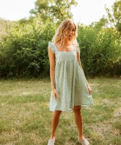 BT DRESSES Taylor Gingham Babydoll Dress 8 BT DRESSES Taylor Gingham Babydoll Dress