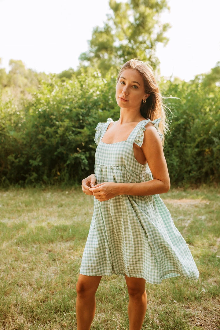 BT DRESSES Taylor Gingham Babydoll Dress 6 BT DRESSES Taylor Gingham Babydoll Dress