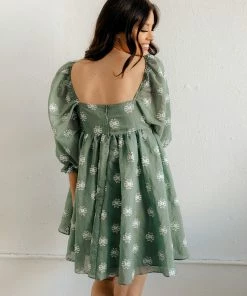 STORIA Daisy Applique Floral Babydoll Dress 10 STORIA Daisy Applique Floral Babydoll Dress