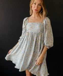 STORIA Sedona High Sheen Floral Babydoll Dress BUMP FRIENDLY