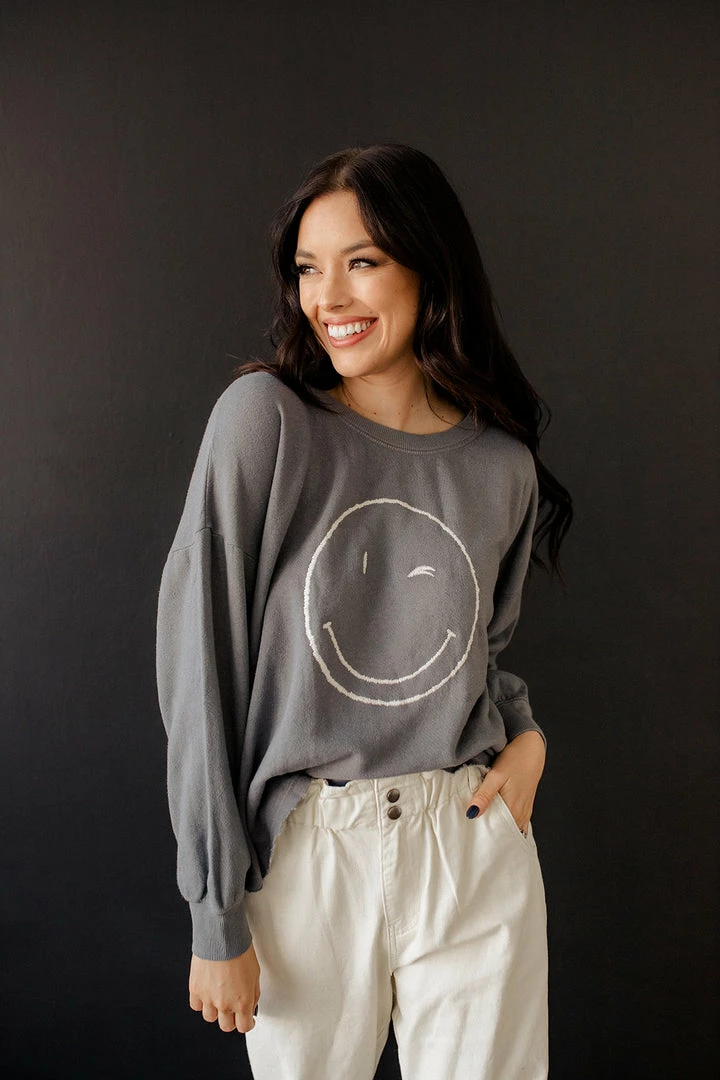 BT BEST SELLERS Happy Day Winky Face Pullover Sweater 5 BT BEST SELLERS Happy Day Winky Face Pullover Sweater