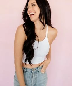 BT Tammy Ribbed Racerback Brami - White BEST SELLERS 18 BT Tammy Ribbed Racerback Brami - White BEST SELLERS