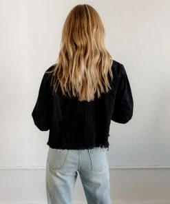 SIGNATURE 8 OUTERWEAR Encore Cotton Frayed Denim Jacket