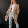 BT Ventura Mixed Yarn Knit Sweater Cardigan - Camel