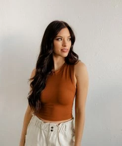 BT Josephine Seamless Cropped Top - Camel
