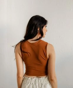 BT Josephine Seamless Cropped Top - Camel