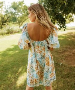 BT Deep Summer Puff Sleeve Babydoll Dress MADE IN THE USA