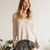 BT TOPS Chasing Rainbows Cotton V-Neck Sweater