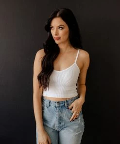 BT Sydney Ribbed Seamless Crop Tank - White 13 BT Sydney Ribbed Seamless Crop Tank - White