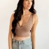 BT Olivia Henley Seamless Crop Tank - Espresso 2 BT Olivia Henley Seamless Crop Tank - Espresso