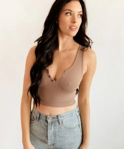 BT Olivia Henley Seamless Crop Tank - Espresso
