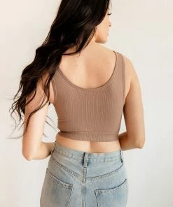 BT Olivia Henley Seamless Crop Tank - Espresso