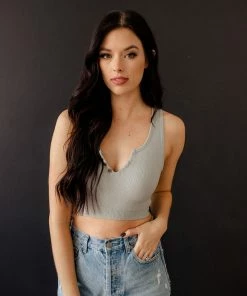 BT Olivia Henley Seamless Crop Tank - Pewter