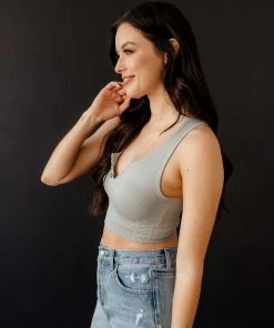 BT Olivia Henley Seamless Crop Tank - Pewter