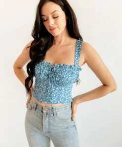 BT TOPS Willi Floral Bustier Crop Top