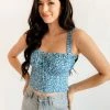 BT TOPS Willi Floral Bustier Crop Top