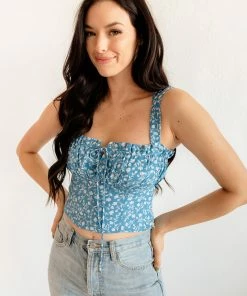 BT TOPS Willi Floral Bustier Crop Top