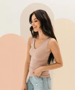 Shop Caylo Seamless Reversible Tank - Dusty Rose BUMP FRIENDLY