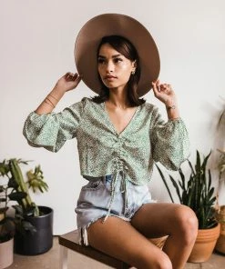 BT Rain Or Shine Adjustable Ruched Top TOPS