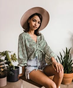 BT Rain Or Shine Adjustable Ruched Top TOPS