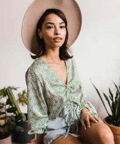 BT Rain Or Shine Adjustable Ruched Top TOPS