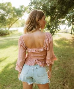 MUSTARD SEED TOPS Brisbane Smocked Ruffle Blouse 21 MUSTARD SEED TOPS Brisbane Smocked Ruffle Blouse