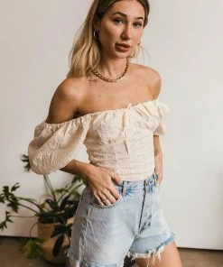 BT Dolores Cotton Embroidered Eyelet Top