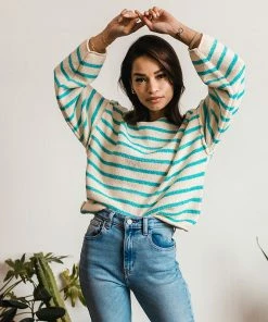 BT Asher Cotton Striped Knit Sweater