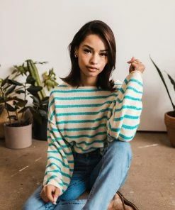 BT Asher Cotton Striped Knit Sweater