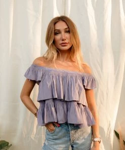 MUSTARD SEED TOPS Sana Tiered Ruffle Blouse