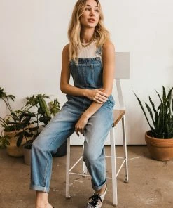BT ROMPERS + JUMPSUITS Living Easy Pocketed Denim Overalls