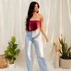 VIBRANT MIU BOTTOMS Jamila High Rise 90's Flare Denim
