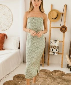 BT DRESSES Dream Girl Floral Satin Slip Midi Dress