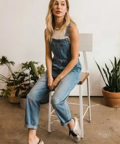 BT ROMPERS + JUMPSUITS Living Easy Pocketed Denim Overalls