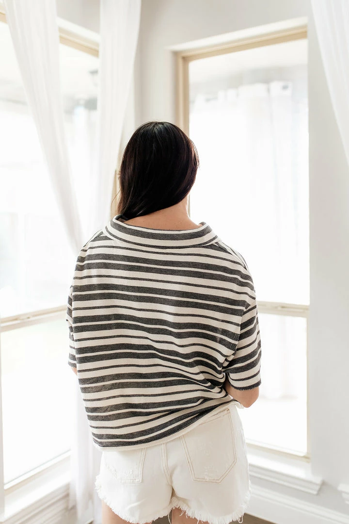 BT BEST SELLERS Aston Striped Collared Knit Top 9 BT BEST SELLERS Aston Striped Collared Knit Top