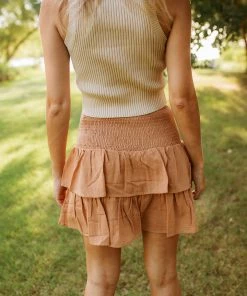 MABLE MATCHING SETS London Smocked Ruffle Mini Skirt