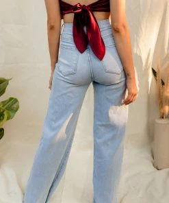 VIBRANT MIU BOTTOMS Jamila High Rise 90's Flare Denim
