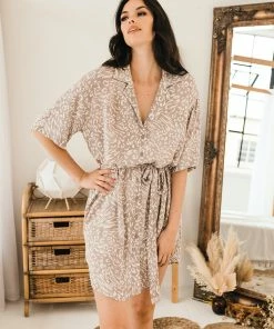 BT Anika Button Down Leopard Dress