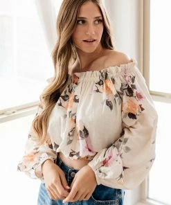 BT Lyla Cotton Blend Floral Top