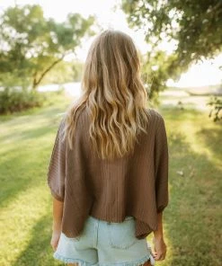 BT Byron Ribbed Knit Dollman Top - Chocolate MATCHING SETS 13 BT Byron Ribbed Knit Dollman Top - Chocolate MATCHING SETS