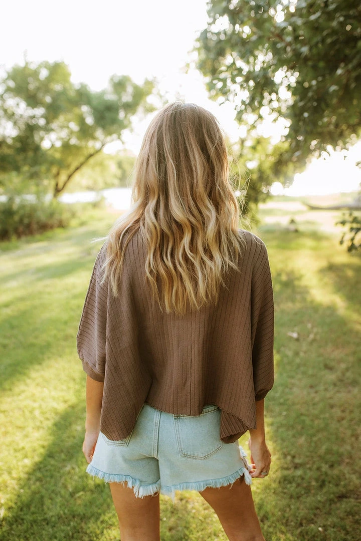 BT Byron Ribbed Knit Dollman Top - Chocolate MATCHING SETS 8 BT Byron Ribbed Knit Dollman Top - Chocolate MATCHING SETS